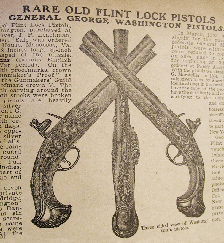 George Washington’s dueling pistols.